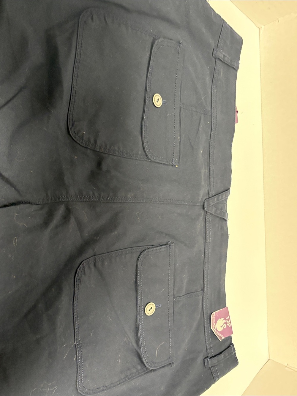 Gloria Vanderbilt Cicely Cargo Pants - Navy Blue - Picture 7 of 7